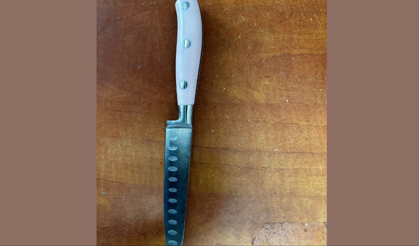 הסכין שנתפסה אצל תושב מזרחי ירושלים בחולון, צילום משטרת ישראל